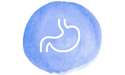 blue stomach